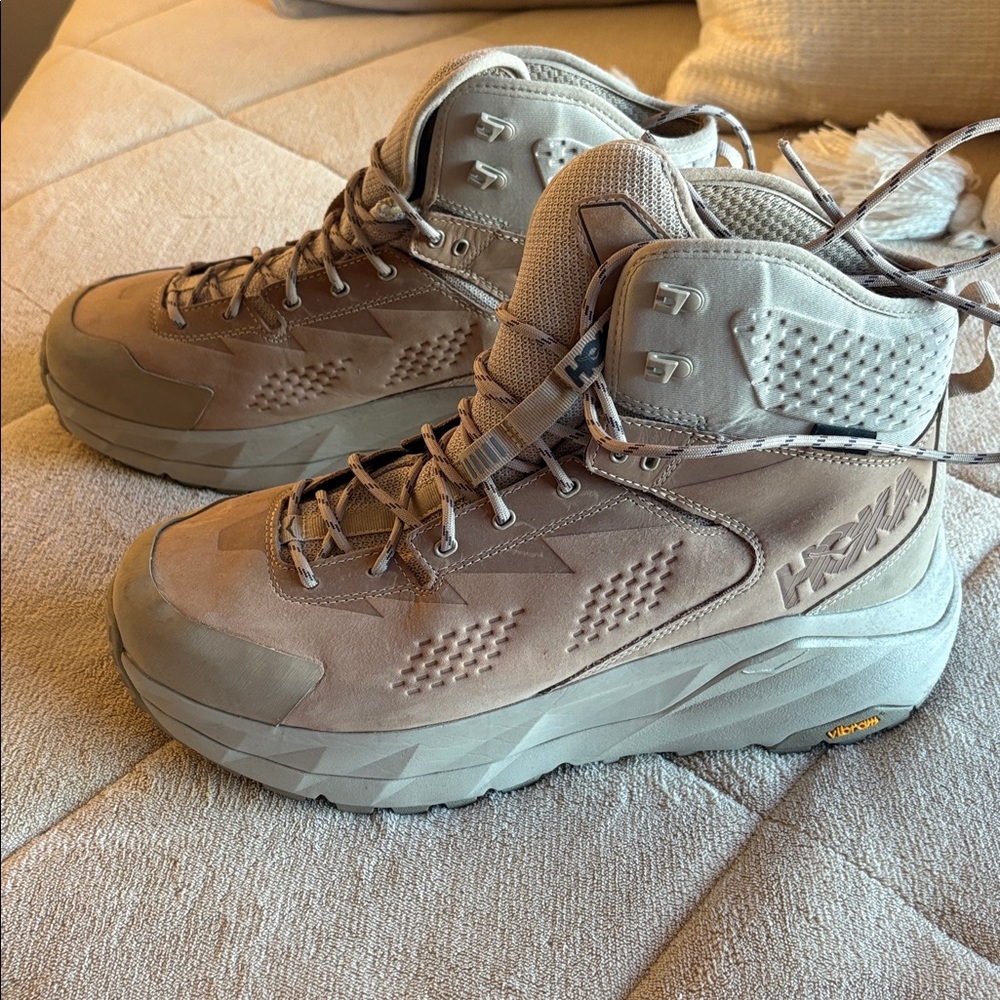 Hoka Beige High-Top Sneakers